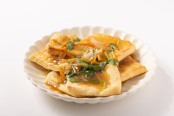 油揚げの野菜あんかけ