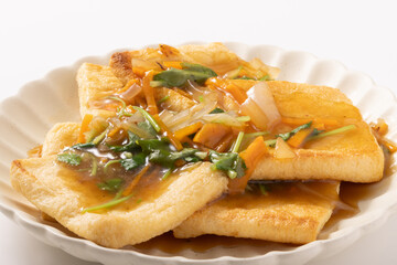 油揚げの野菜あんかけ