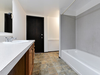 Modern residential bathroom interior