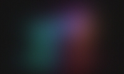 Obraz premium Dark Abstract Background With Blended Green Blue And Red Purple Hues And Fine Grain gradient texture