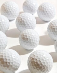Golf balls close-up