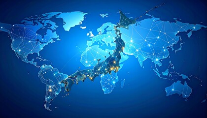 Global network map, detailed