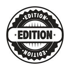 Vintage style edition stamp or seal with bold text on a transparent background.