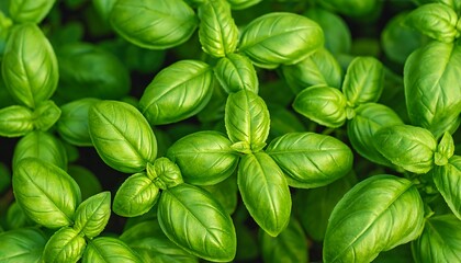 Close-up of vibrant basil leaves (2)