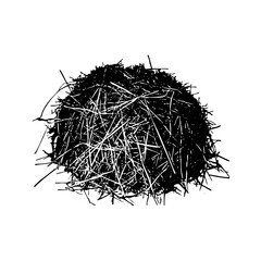 Vector Detailed sketch of a spiky tangled sphere .