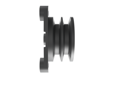 Advanced Diesel Engine Pulley (Flywheel Ready) - Silver 3D Rendered Industrial Mechanical Part, Multi-Groove Design, Isolated on HD Transparent PNG for Automotive Engineering and Belt Drive Systems.