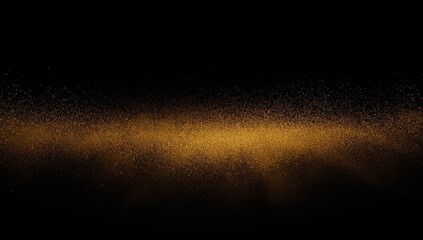 Golden Dust Particles Effect on Black Background