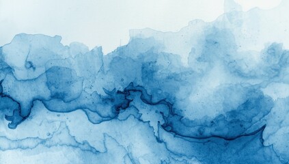 Abstract watercolor background with blue hues