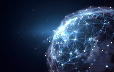 global network connection futuristic technology concpt background