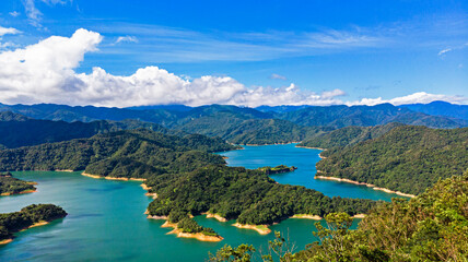 Fototapeta premium Crocodile Island, located in Shiding District, New Taipei City, is famous for its crocodile-like shape. 