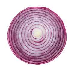 Sliced red onion with concentric layers