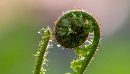 Unfurling Fern Fiddlehead Macro Photography