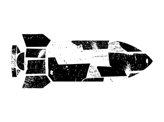 Obraz premium Vector Abstract ship with distressed texture.