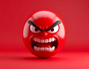 Angry red emoticon