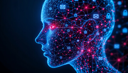 Machine Computer Learning and Interaction Depiction Showcasing Artificial Intelligence, Human-Computer Collaboration, Intelligent Automation, Data Processing, and Neural Network Integration 