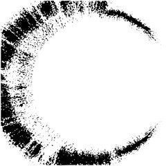 Vector Distressed circular frame with a textured grunge effect.