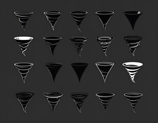 Animated tornado illustrations
