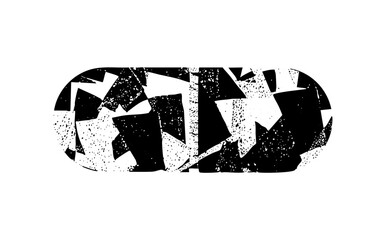 Naklejka premium Vector Abstract fractured shape with sharp edges and dynamic composition.