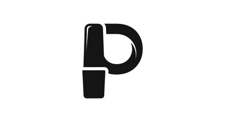 Monogram of the letter P with a minimalist design concept perfect for logos and graphic design