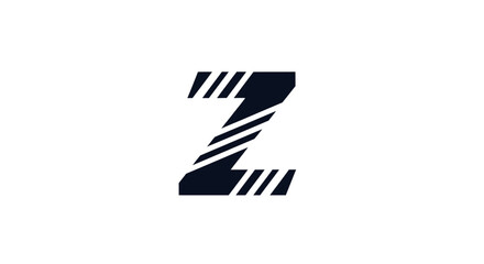 Striking graphic of the letter Z showcasing parallel line design in a minimalist composition