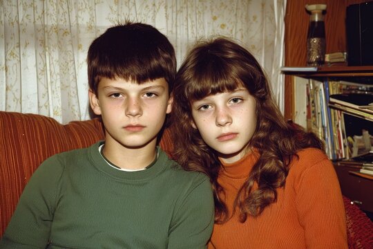 Timeless home photography of pre-teens in classic style.