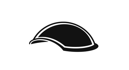 Iconic depiction of a classic helmet for safety protection and construction sites equipment