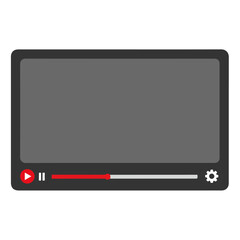 Flat Vector Video Player Interface Design