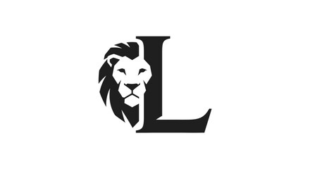 Monogram logo featuring a majestic lion integrated with the letter L, creating a strong and modern © Alis