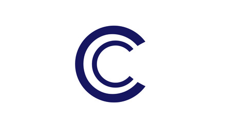Abstract emblem illustration with interlocking concentric circles creating a letter C shape