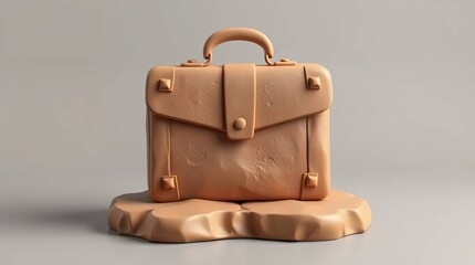Vintage Briefcase 3D Model.