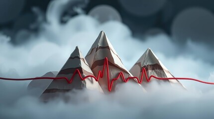 Mountain Peaks Heartbeat.