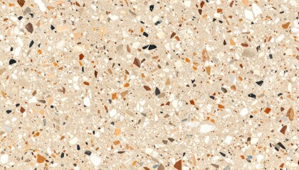 Warm Beige Terrazzo Tile Texture Seamless Pattern