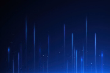 Abstract dark blue glowing lines and digital data streams overlay for technology backgrounds