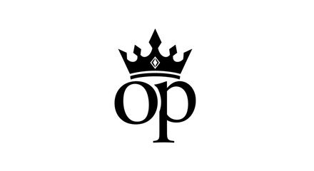 Elegant initial monogram logo design with crown for luxury branding and business identity