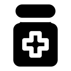 bottle medicine icon for illustration