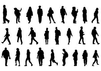 人物のシルエットパターンセット