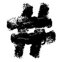 Obraz premium Vector Abstract black puzzle piece with textured edges.