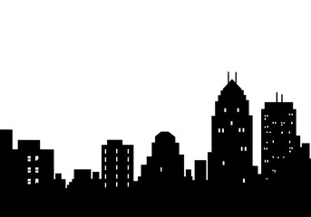 Obraz premium city skyline silhouette