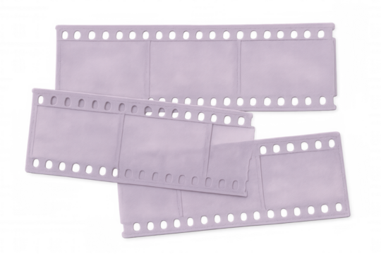 Vintage film strip frames layering across transparent surface, revealing analog photography's timeless memory and creative process