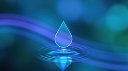 Water Drop Ripple Abstract.