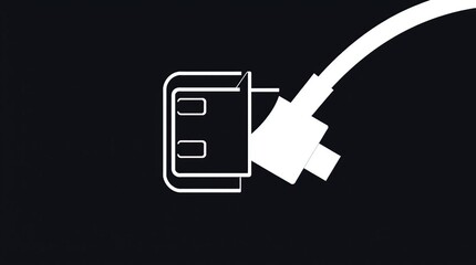 White Cable Plugging into Outlet.