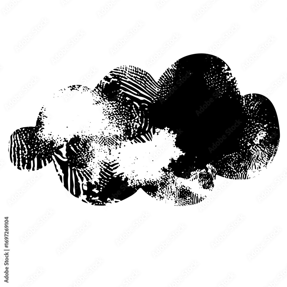 Wall mural vector abstract cloud formations showcase dynamic textured shapes.