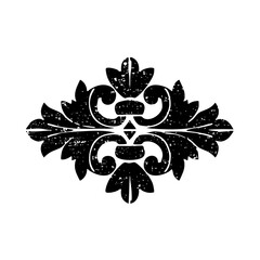 Fototapeta premium Vector Elegant Damask Ornament with Floral and Scroll Motifs