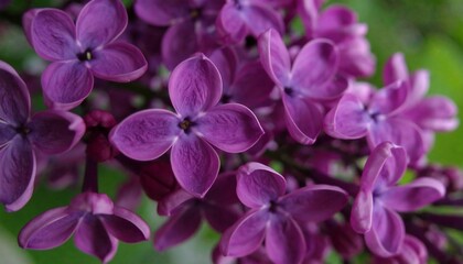 Close-up of vibrant purple lilac blossoms (2)