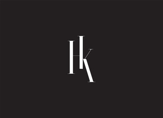 HK creative initial logo design and letter logo