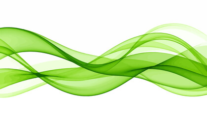 Green Abstract Wave Background.