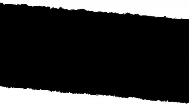 Diagonal Torn Paper Frame Loop Animation With Transparent Alpha Channel