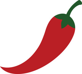 Stylized Red Chili Pepper Vector Icon