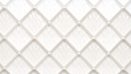 White Glass Tile Grid Mosaic Pattern