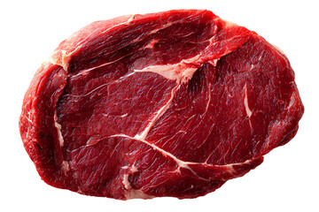 Obraz premium Fresh Raw Beef Steak with Marbled Texture, Isolated on Transparent Background.png